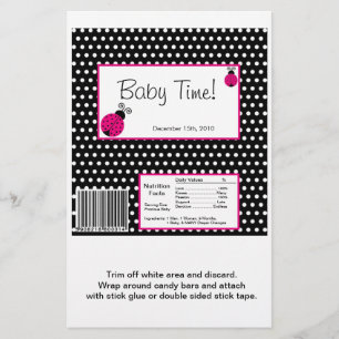 Prospectus 14 Cm X 21,6 Cm Hershey's Large Bar Wrapper Black Lady Bug