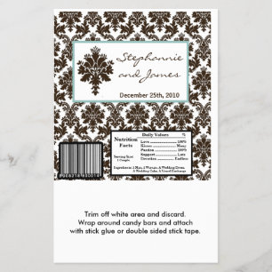 Prospectus 14 Cm X 21,6 Cm Hershey's Large Bar Wrapper Brown Tiffany Damask