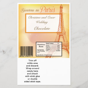 Prospectus 14 Cm X 21,6 Cm Hershey's Large Bar Wrapper Paris Peach
