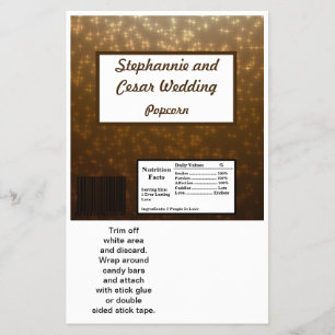 Prospectus 14 Cm X 21,6 Cm Hershey's Large Bar Wrapper Winter Brown / Stars