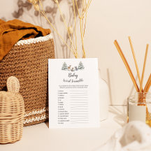 Hivernal Bois Animaux Royaume-Uni Baby Word Scramb