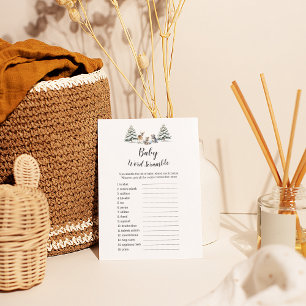 Prospectus 14 Cm X 21,6 Cm Hivernal Bois Animaux Royaume-Uni Baby Word Scramb