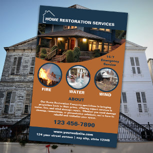 Prospectus 14 Cm X 21,6 Cm Home Restoration Services Business