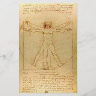 Prospectus 14 Cm X 21,6 Cm Homme vitruvien par Leonardo Da Vinci
