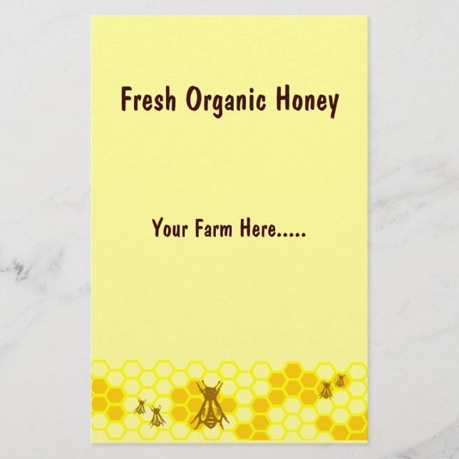 Prospectus 14 Cm X 21,6 Cm Honeybee Yellow Honey Circulaire personnalisée (Devant)