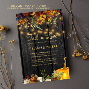 Prospectus 14 Cm X 21,6 Cm Invitation pour une fête prénuptiale automnale rus