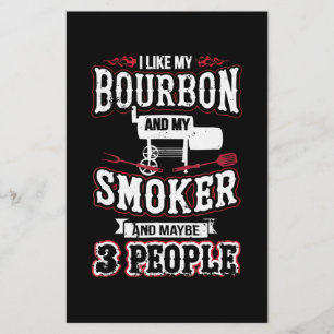Prospectus 14 Cm X 21,6 Cm J'Aime Mon Bourbon Et Mon Fumeur Et Peut-Être 3 Pe