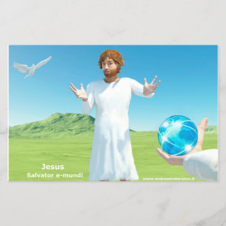 Prospectus 14 Cm X 21,6 Cm Jésus Salavator e - mundi