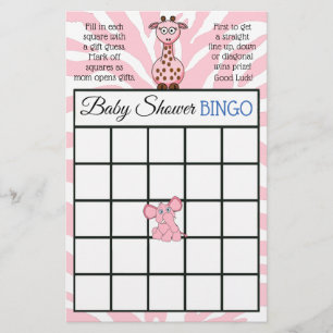 Prospectus 14 Cm X 21,6 Cm Jeu de baby shower à thème Jungle ou Zoo Animaux