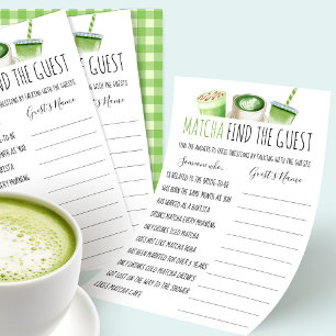 Prospectus 14 Cm X 21,6 Cm Jeu de Baby Shower de Mariage Matcha Trouvez la Ca