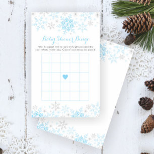 Prospectus 14 Cm X 21,6 Cm Jeu de bingo Baby Shower Flocon de Neige