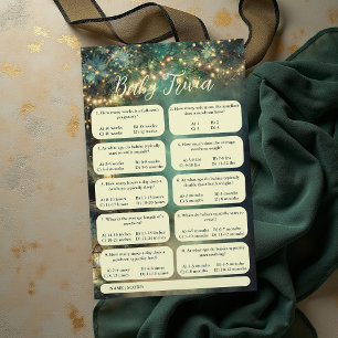 Prospectus 14 Cm X 21,6 Cm Jeu de quiz Baby Shower Enchanted Forest Lanterns