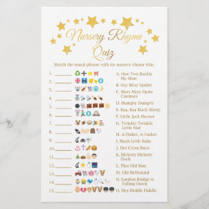 Prospectus 14 Cm X 21,6 Cm Jeu d'émojis pour Baby Shower sur le thème de la n
