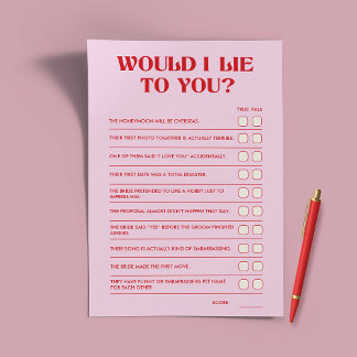 Prospectus 14 Cm X 21,6 Cm Jeux De Bachelorette Je Vous Mentionnerais
