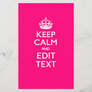 Prospectus 14 Cm X 21,6 Cm KEEP CALM AND Have Your Text on PINK