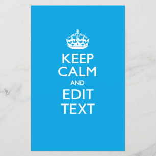 Prospectus 14 Cm X 21,6 Cm Keep Calm And Your Text on Sky Blue