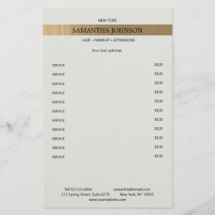 Prospectus 14 Cm X 21,6 Cm Kundenspezifische Elegante Imitat Gold Streifen