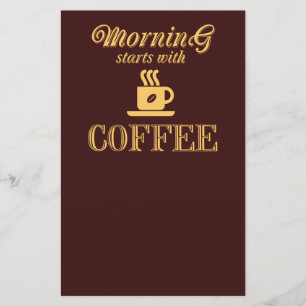 Prospectus 14 Cm X 21,6 Cm Le matin commence avec du café
