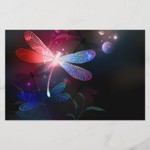 Prospectus 14 Cm X 21,6 Cm libellule rouge brillante