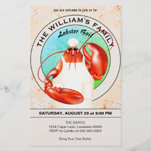 Prospectus 14 Cm X 21,6 Cm Lobster Chef Seafood Event