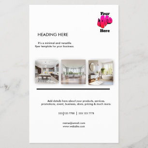 Prospectus 14 Cm X 21,6 Cm Logo Minimal Marketing Entreprise Photographique