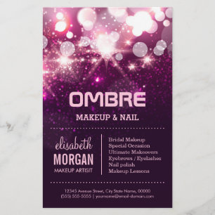 Prospectus 14 Cm X 21,6 Cm Maquillage - Parties scintillant rose étincelles