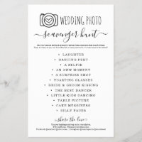 Mariage Photo Scavenger Hunt I Spy Game