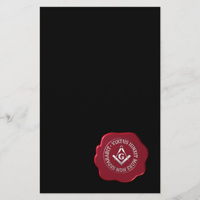 Prospectus 14 Cm X 21,6 Cm Masonic sceau de cire (Devant)