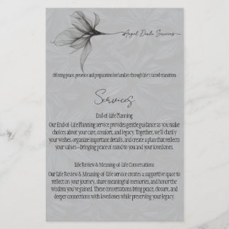 Prospectus 14 Cm X 21,6 Cm Menu des services