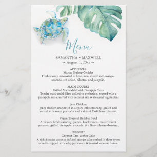 Prospectus 14 Cm X 21,6 Cm Menus Budget Mariage Destination Tropical