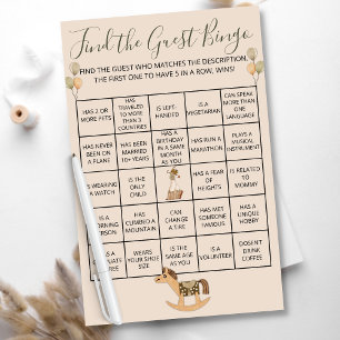 Prospectus 14 Cm X 21,6 Cm Mère Goose Genre Neutre Baby shower Bingo Jeu