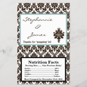 Prospectus 14 Cm X 21,6 Cm Microwave Popcorn Wrapper Brown Damask