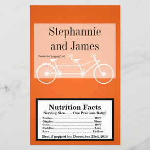 Prospectus 14 Cm X 21,6 Cm Microwave Popcorn Wrapper Orange Double Vélo