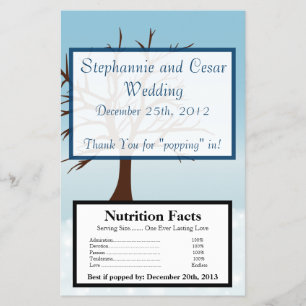 Prospectus 14 Cm X 21,6 Cm Microwave Popcorn Wrapper Twinké Neige/Arbre nu