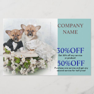 Prospectus 14 Cm X 21,6 Cm Mignonne animal de compagnie toilé toiletteur chie