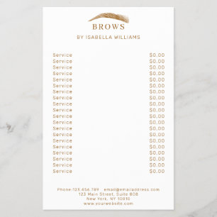 Prospectus 14 Cm X 21,6 Cm Minimal elegant Augenbrauen  Flyer