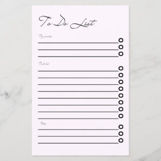 Prospectus 14 Cm X 21,6 Cm Minimalist Clean White Daily To Do List Planner