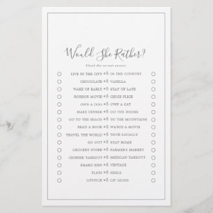 Prospectus 14 Cm X 21,6 Cm Minimaliste Silver Voudrait-Elle Plutôt Jouer