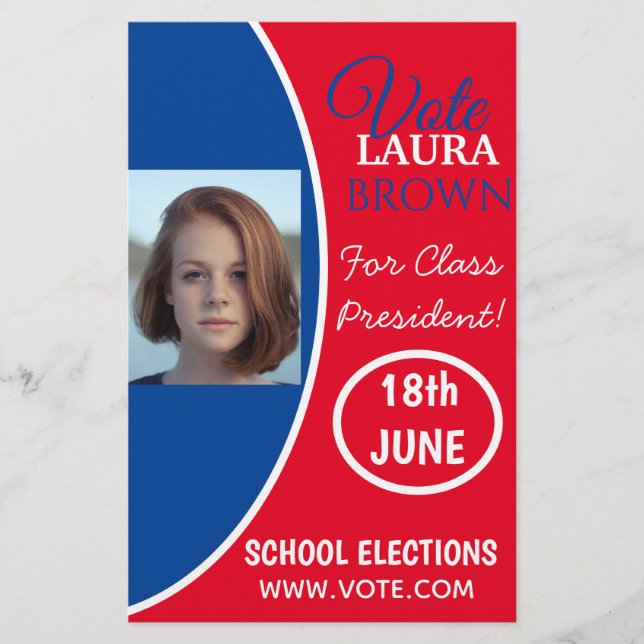 Prospectus 14 Cm X 21,6 Cm Modèle de campagne électorale (Devant)