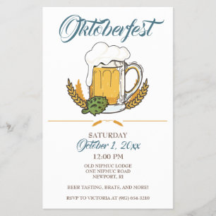 Prospectus 14 Cm X 21,6 Cm Modèle de circulaire Oktoberfest