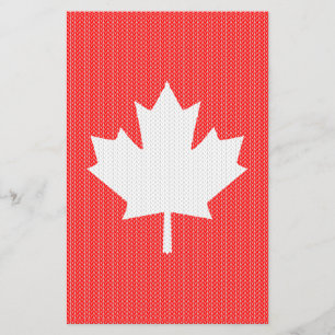 Prospectus 14 Cm X 21,6 Cm Modèle Knit Maple Leaf Tricot Motif