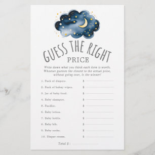 Prospectus 14 Cm X 21,6 Cm Moon et Stars Devinez le bon jeu de prix