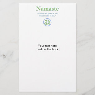 Prospectus 14 Cm X 21,6 Cm Namaste signification avec symbole Om
