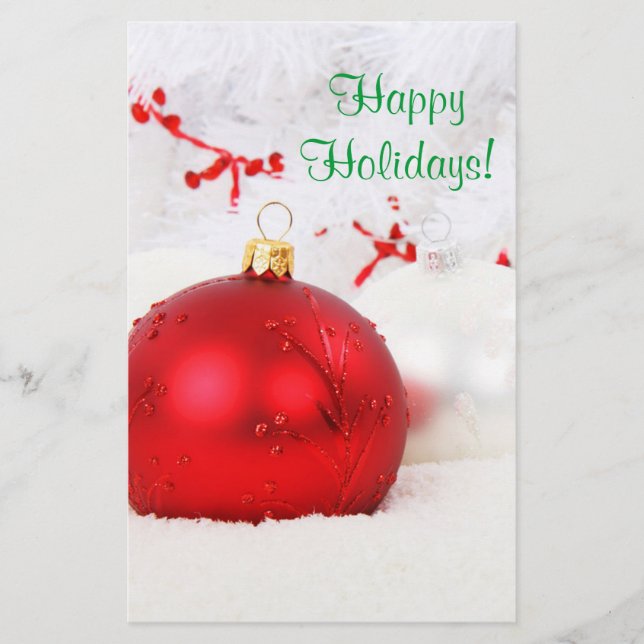 Prospectus 14 Cm X 21,6 Cm Noël Rouge et blanc Joyeux Vacances IV (Devant)