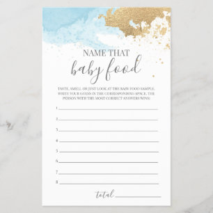 Prospectus 14 Cm X 21,6 Cm Nom Ce Baby shower Alimentaire Bébé jeu