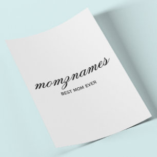 Prospectus 14 Cm X 21,6 Cm Nom de la calligraphie personnalisée de la meilleu