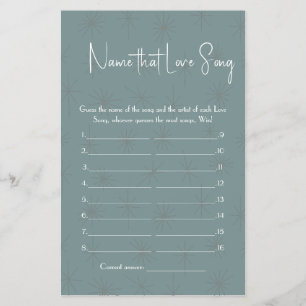 Prospectus 14 Cm X 21,6 Cm Nom qui aime Chanson Douche Jeu Flyer