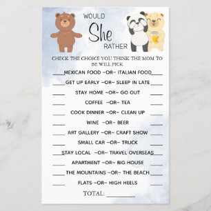 Prospectus 14 Cm X 21,6 Cm Nounours Voudrait-elle Plaire baby shower carte de