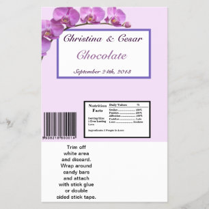 Prospectus 14 Cm X 21,6 Cm Orchidées violettes à grande barre de Hershey sur 