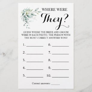 Prospectus 14 Cm X 21,6 Cm Où étaient-ils ? Carte de jeu Green Eucalyptus